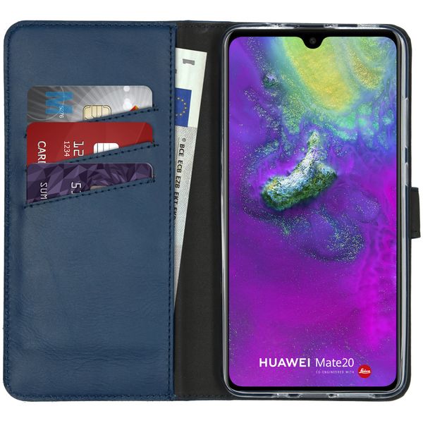 Selencia Echt Lederen Bookcase Huawei Mate 20