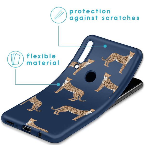 iMoshion Design hoesje Huawei P30 Lite - Luipaard - Blauw