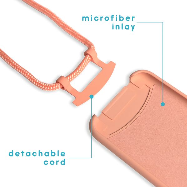 iMoshion Color Backcover met afneembaar koord iPhone Xr - Peach