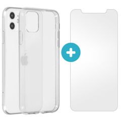 iMoshion Softcase Backcover + Glass Screenprotector iPhone 11