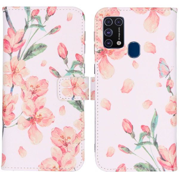 iMoshion Design Softcase Bookcase Samsung Galaxy M31 - Bloem - Roze