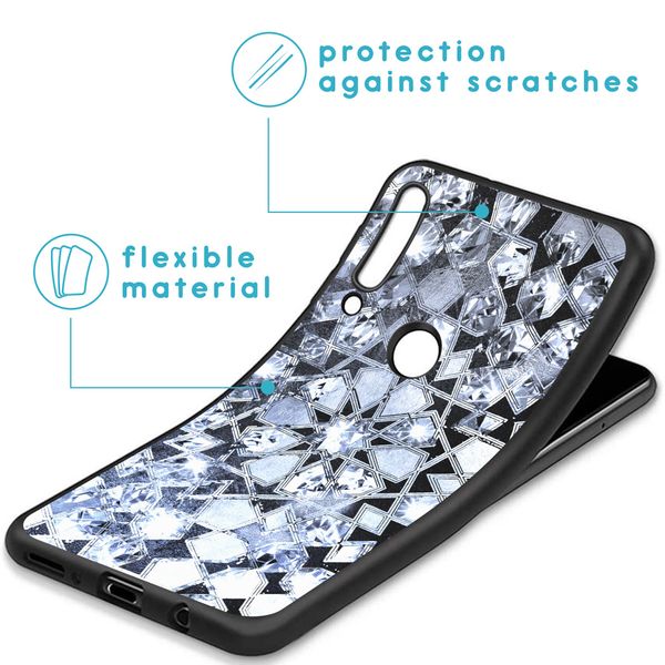 iMoshion Design hoesje Huawei P30 Lite - Grafisch - Zilver Bling