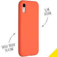 Accezz Liquid Silicone Backcover iPhone Xr - Nectarine