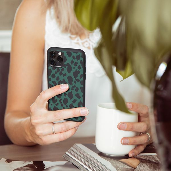 iMoshion Design hoesje Galaxy A50 / A30s - Luipaard - Groen / Zwart