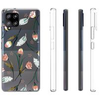 iMoshion Design hoesje Samsung Galaxy A42 - Bloem - Roze / Groen