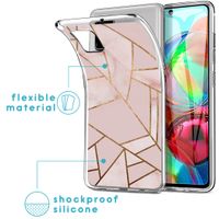 iMoshion Design hoesje Samsung Galaxy A71 - Grafisch Koper / Roze