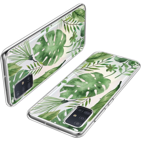 iMoshion Design hoesje Samsung Galaxy A51 - Bladeren - Groen