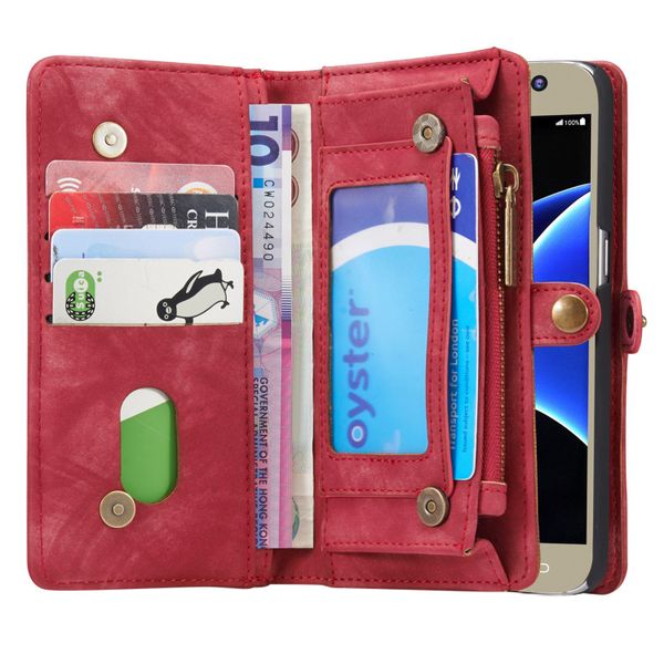 CaseMe Luxe Lederen 2 in 1 Portemonnee Bookcase Samsung Galaxy S7