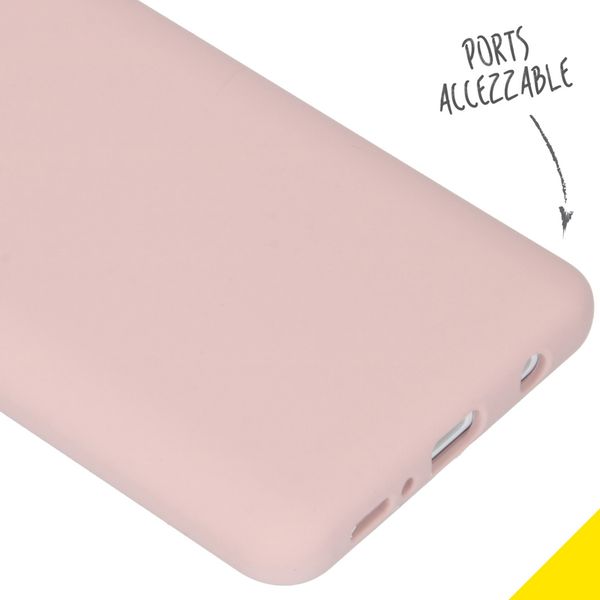 Accezz Liquid Silicone Backcover Samsung Galaxy A21s - Roze