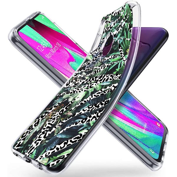 iMoshion Design hoesje Galaxy A40 - Jungle - Wit / Zwart / Groen