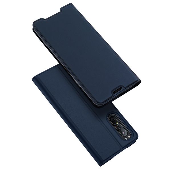 Dux Ducis Slim Softcase Bookcase Sony Xperia 1 II - Donkerblauw