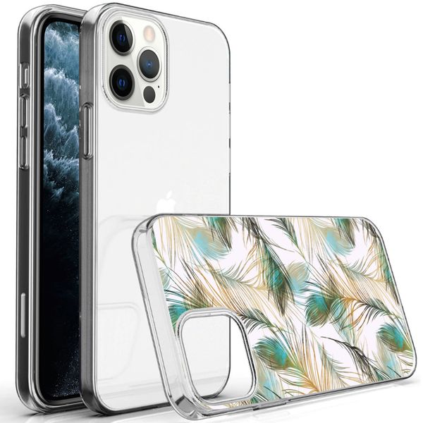 iMoshion Design hoesje iPhone 12 (Pro) - Pauw / Groen