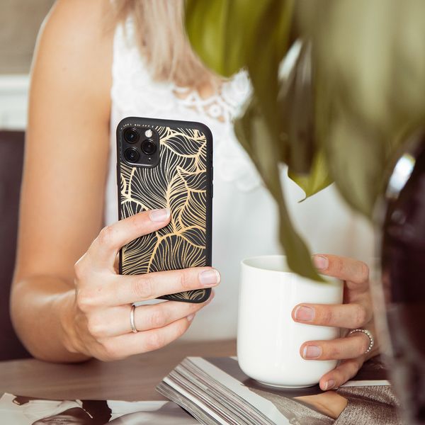 iMoshion Design hoesje iPhone 6 / 6s - Bladeren / Zwart