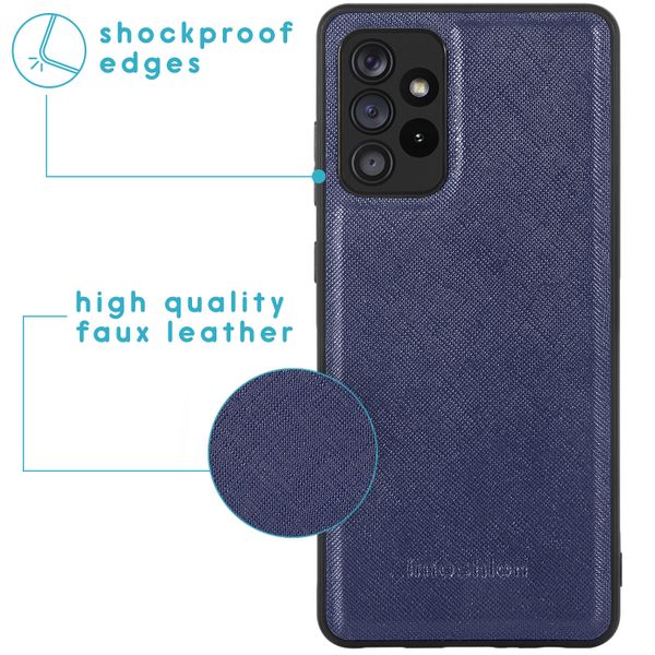 iMoshion Luxe Portemonnee Samsung Galaxy A72 - Donkerblauw