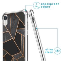 iMoshion Design hoesje met koord iPhone Xr - Grafisch Koper - Zwart / Goud