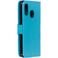 Klavertje Bloemen Bookcase Samsung Galaxy A20e - Turquoise