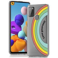 iMoshion Design hoesje Samsung Galaxy A21s - Regenboog - Multicolor