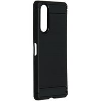 Brushed Backcover Sony Xperia 5 - Zwart