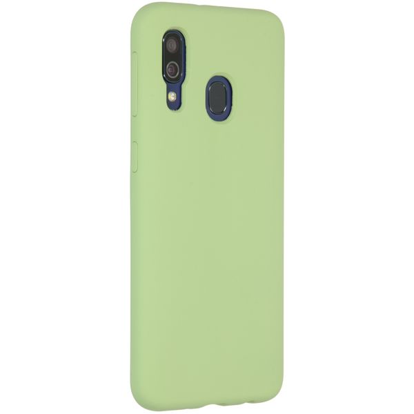 Accezz Liquid Silicone Backcover Samsung Galaxy A40 - Groen