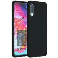 Accezz Liquid Silicone Backcover Samsung Galaxy A70 - Zwart