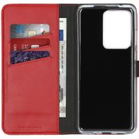 Selencia Echt Lederen Bookcase Samsung Galaxy S20 Ultra - Rood