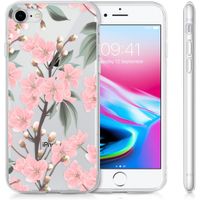 iMoshion Design hoesje iPhone SE (2022 / 2020) / 8 / 7 / 6s - Bloem - Roze / Groen