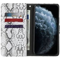 Slangenprint Bookcase iPhone 11 Pro - Wit